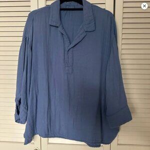 CP Shades Blue Popover Shirt - Size L